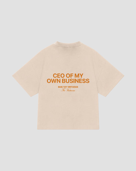 CEO OF MOB TEE - IVORY